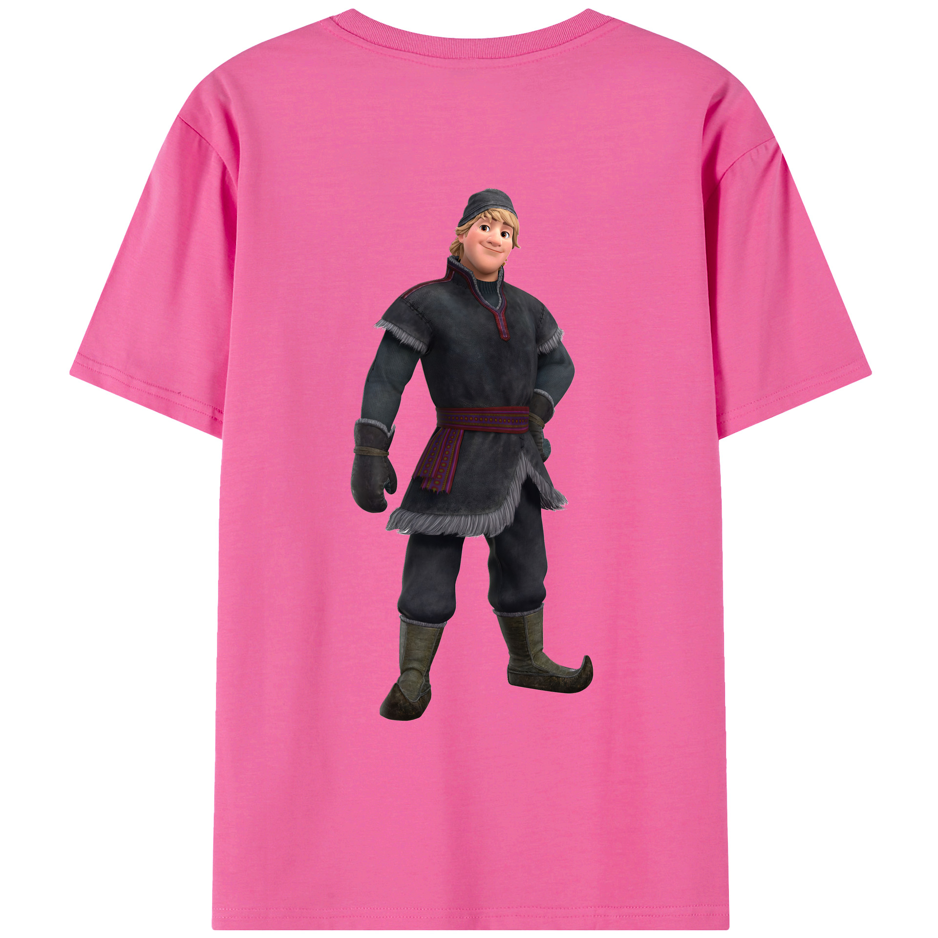 （画像用） アナと雪の女王 アンナ エルサ Frozen Anna Elsa レディース半袖Tシャツ(バックプリント)